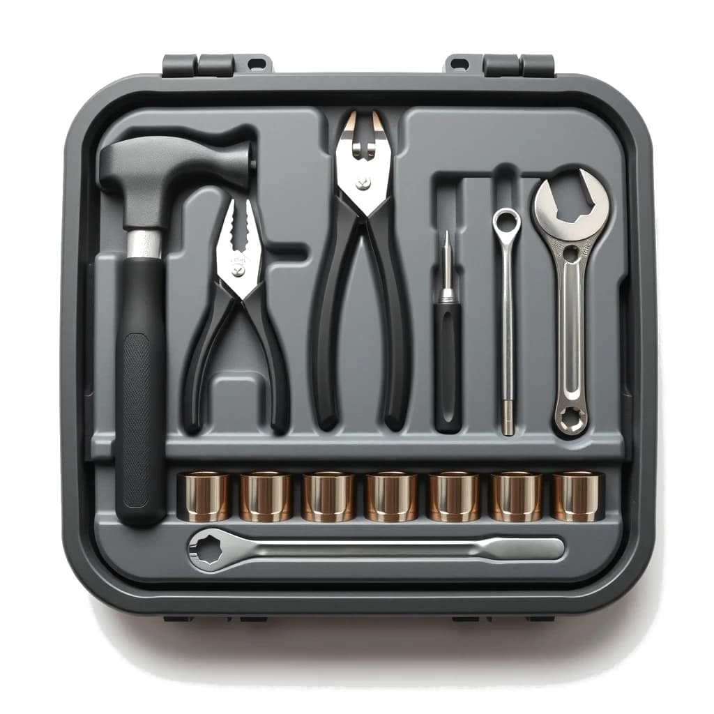Household tool kit, 36 pieces, in carry case